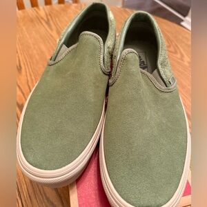 Vans Men's Olive Green Slip-On Sneakers Size 10 Brand New in Box